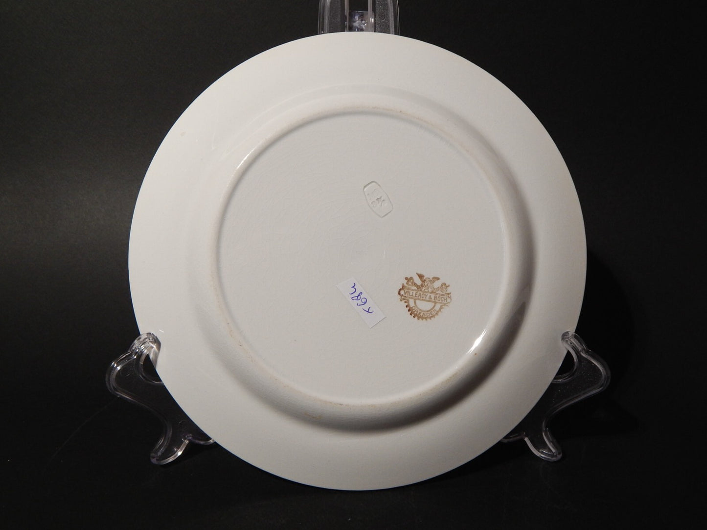 ANTICO FINE '800 PIATTO PIANO PORCELLANA VILLEROY&BOCH DRESDEN SAXONY