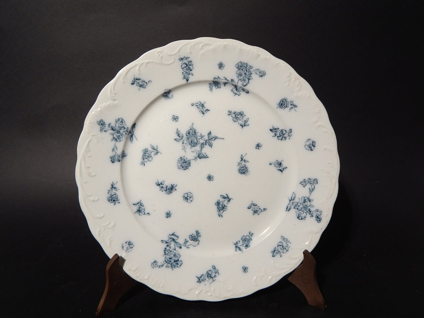 ANTICO PIATTO PORCELLANA INGLESE FURNIVALS FINE 800 FIORELLINI