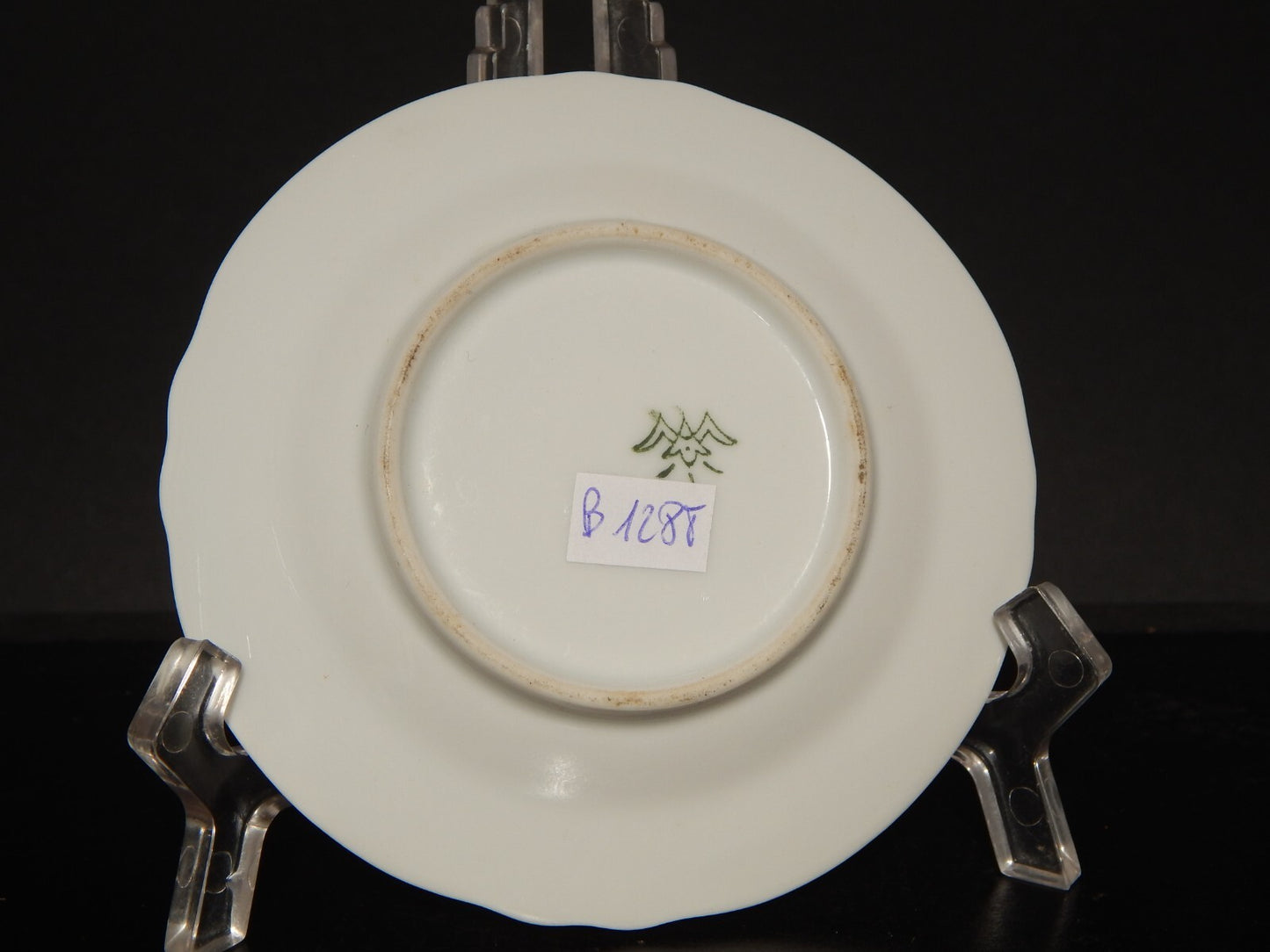 ANTICA TAZZINA CAFFE' PORCELLANA BIANCA E ARGENTO WINTERLING BAVARIA