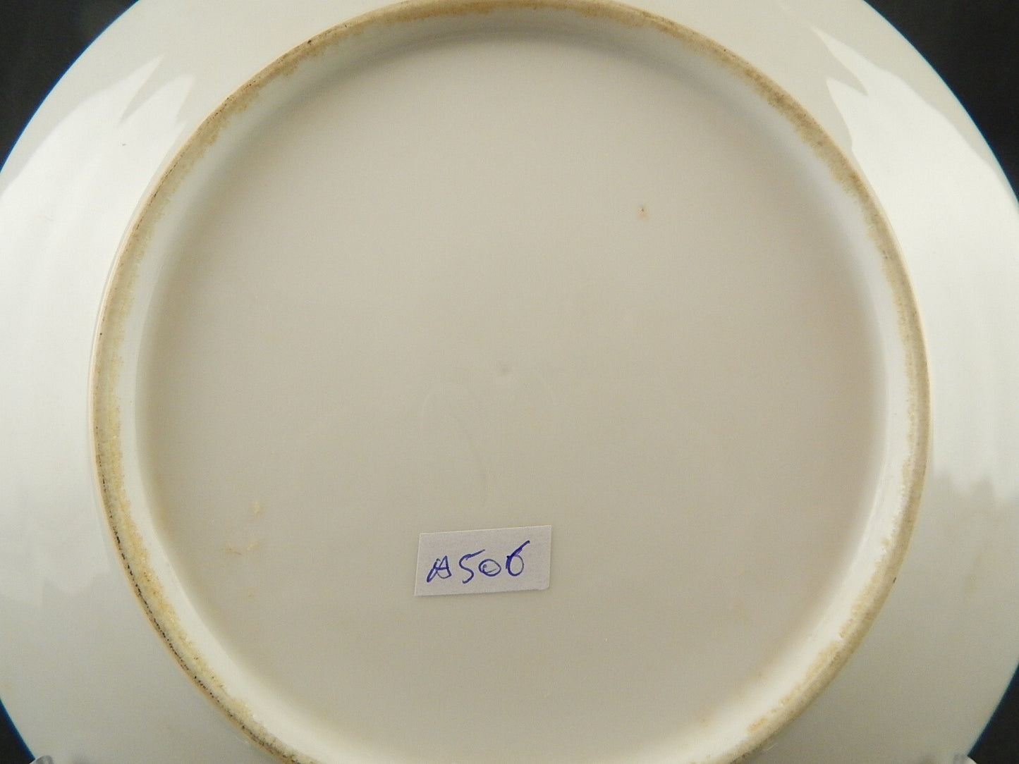 ANTICO RARO SERVIZIO 10 PIATTI PORCELLANA PARIGI BIANCA BLU ORO NAPOLEONE III