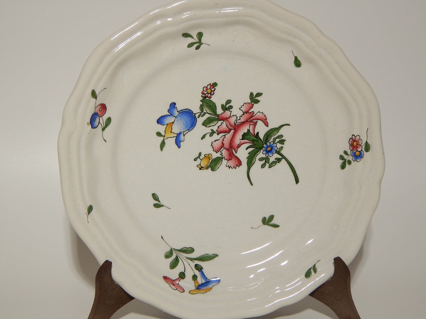 ANTICO RARO PIATTO MAIOLICA CERAMICA LODIGIANA VECCHIA LODI DIPINTO X58