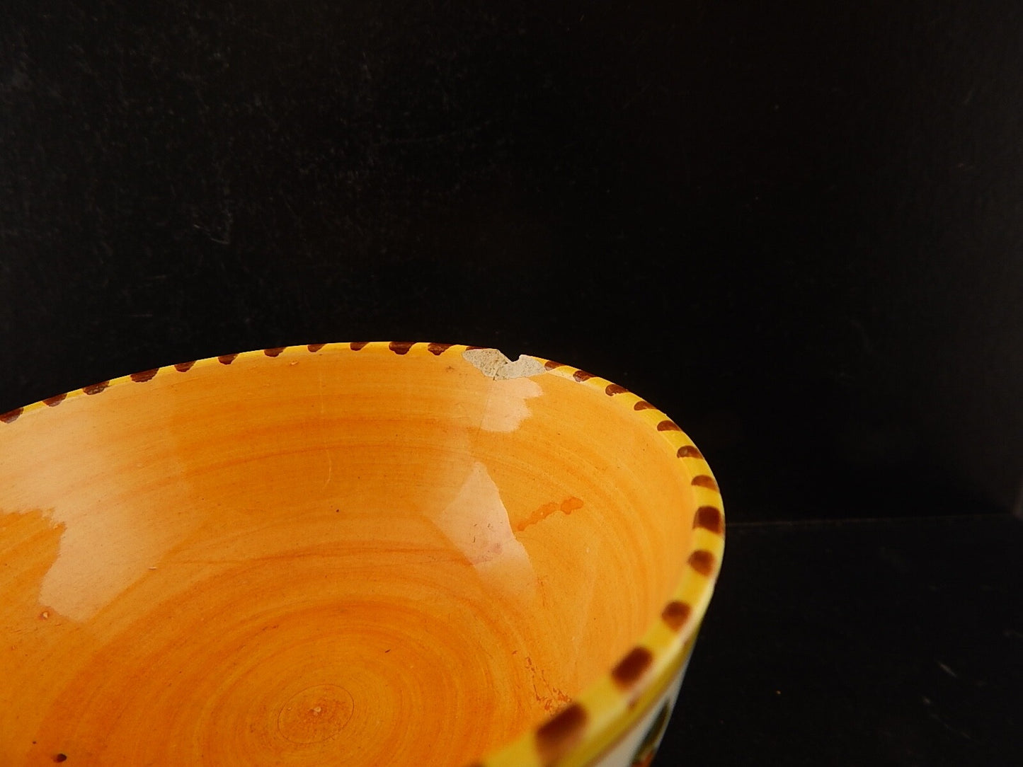 ANTICA TAZZA MAIOLICA CERAMICA POLICROMA FANTECHI ANSA A SERPE PRIMO 900 #8933