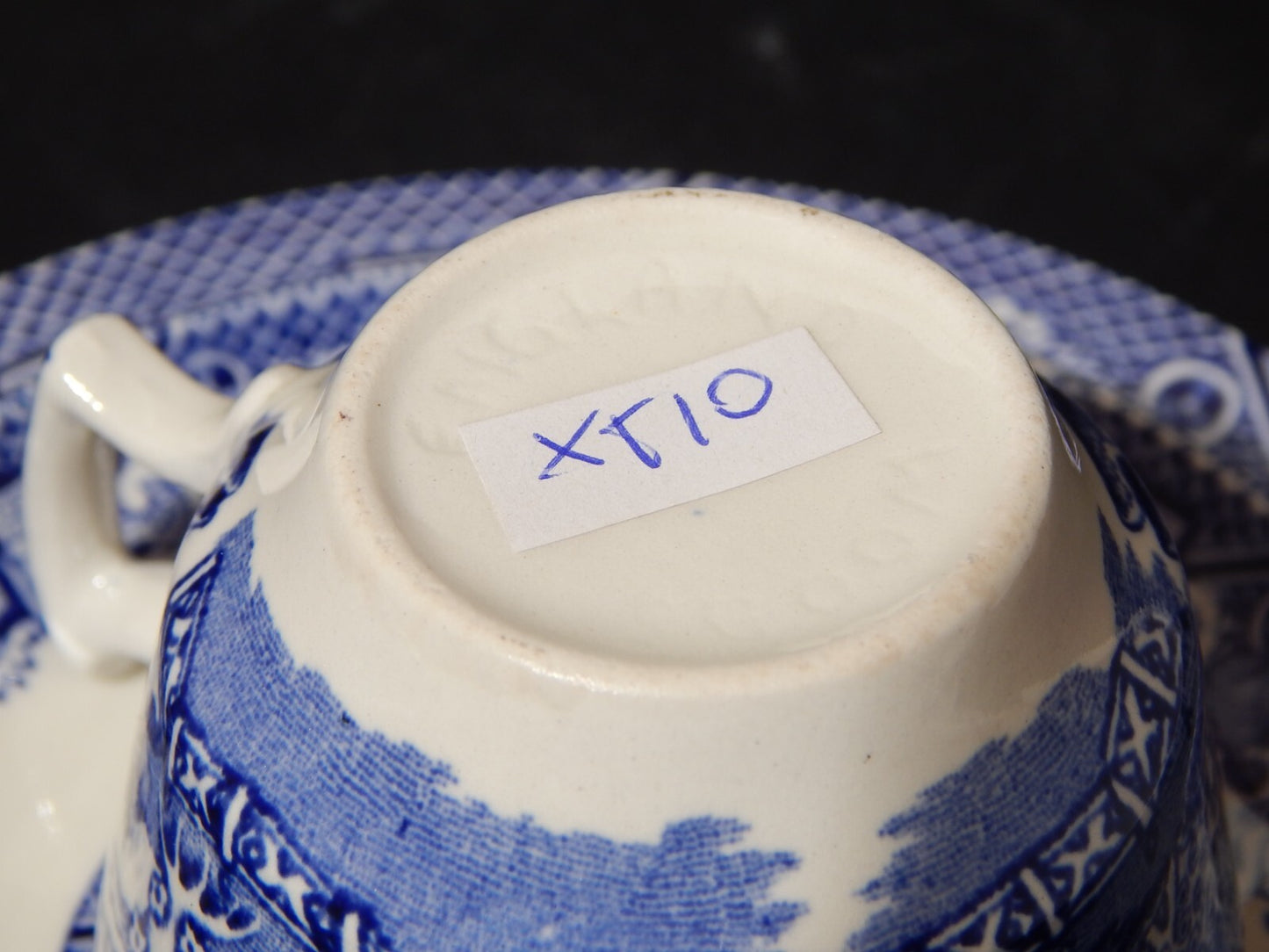 ANTICO TRIO TAZZA CERAMICA POTTERY WOOD&SONS BURSLEM ENOCH1784RALPH1750 WILLOW