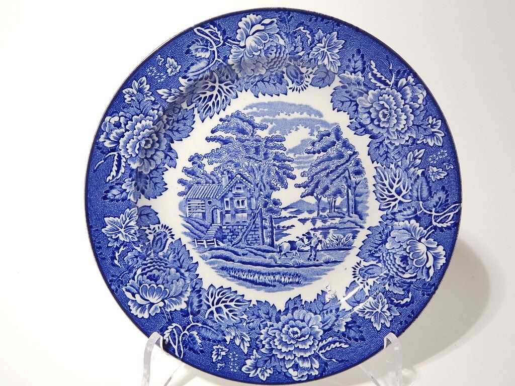 VINTAGE ENOCH WOOD'S ENGLISH SCENERY WOOD&SONS PIATTO DESSERT SEMI PORCELLANA