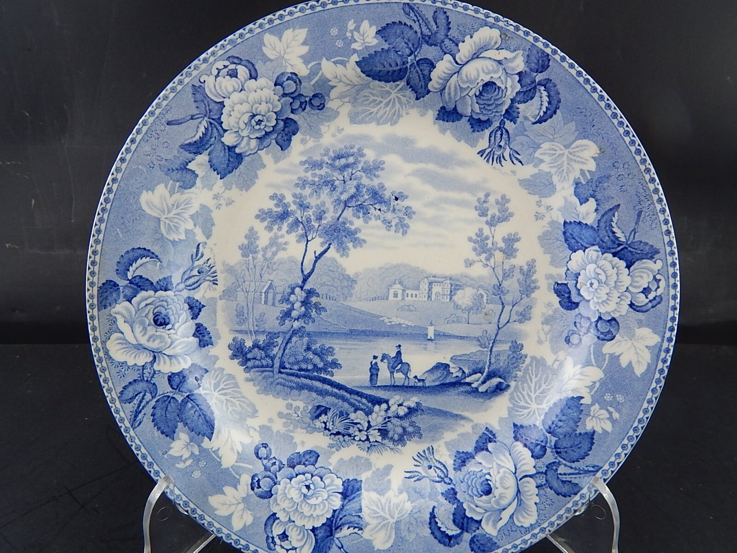 ANTICO COLLEZIONE RARISSIMO PIATTO PORCELLANA WEDGWOOD META' 800 VITTORIANO #