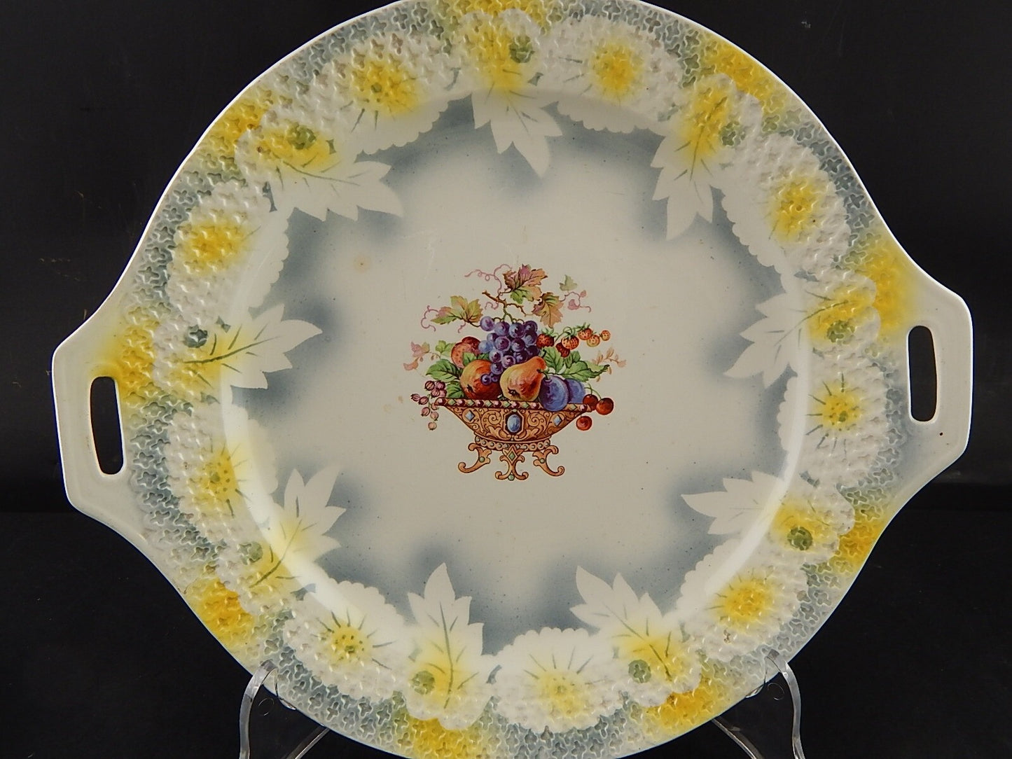 ANTICO LIBERTY SERVIZIO PIATTI DESSERT CERAMICA VERBANUM STONE LAVENO 7 PEZZI