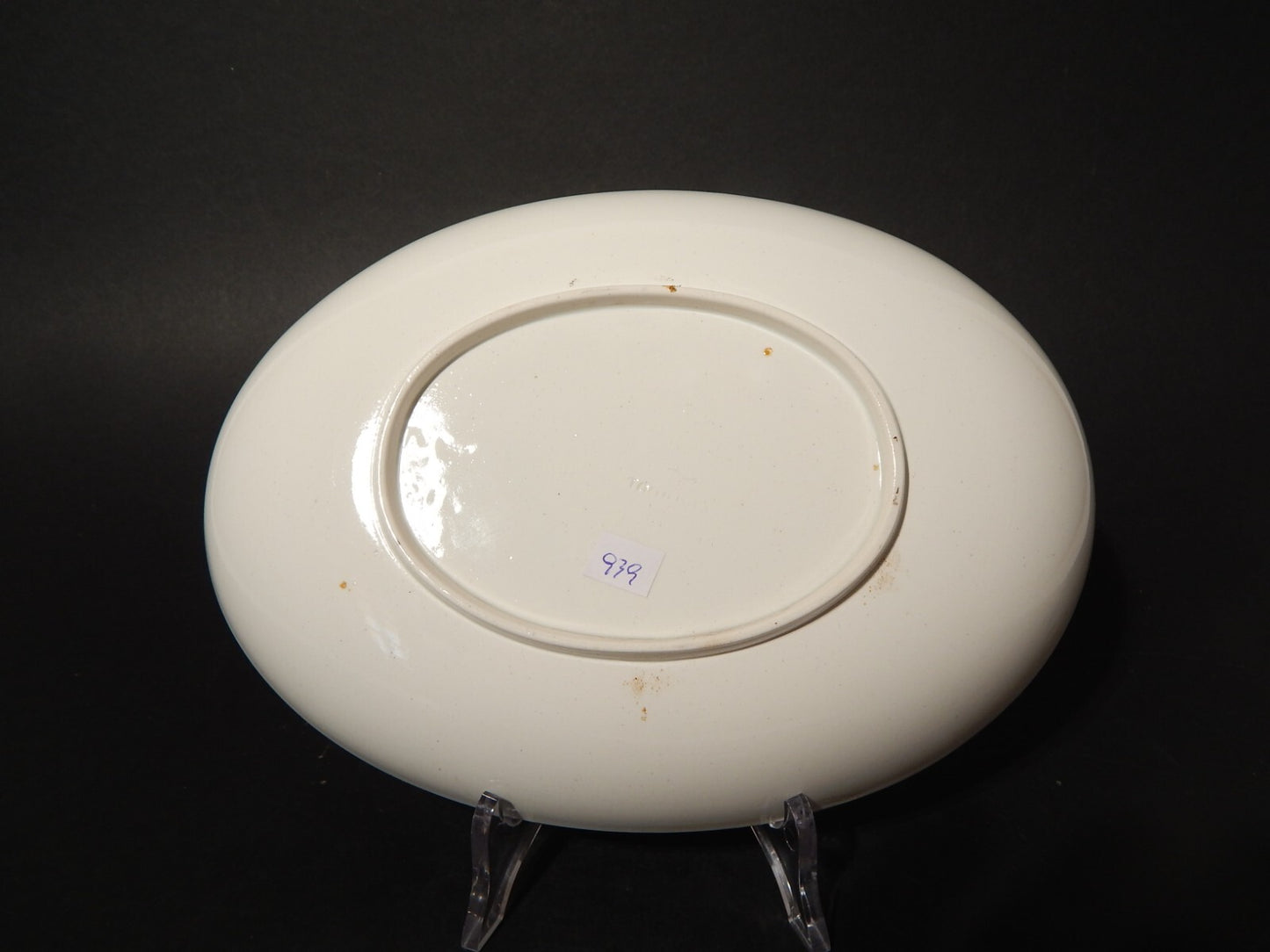 ANTICO VASSOIO OVALE VITTORIANO '800 PORCELLANA WEDGWOOD RARO DISEGNO ORIENTALE