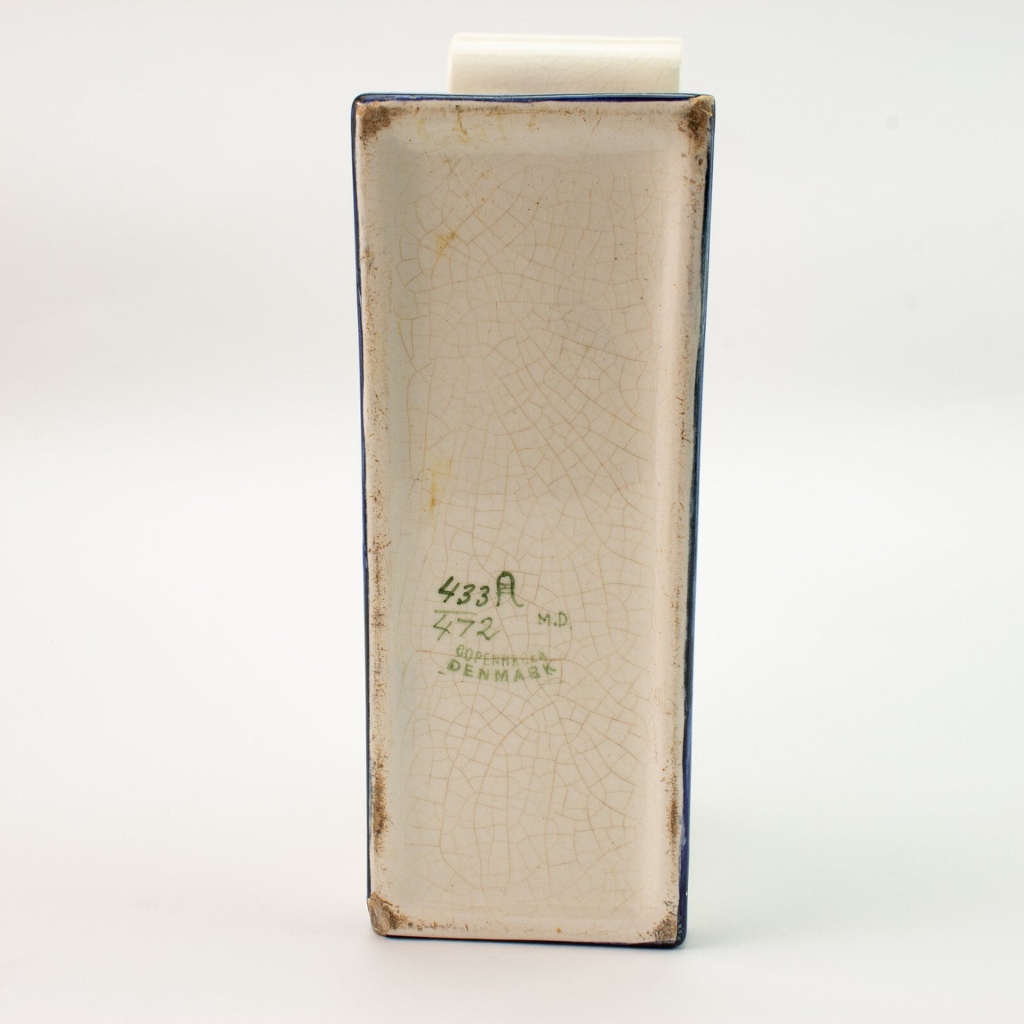 ROYAL COPENHAGEN ALUMINIA ANTICA JARDINIERE CERAMICA SOTTOSMALTO 433-472 23X8X14