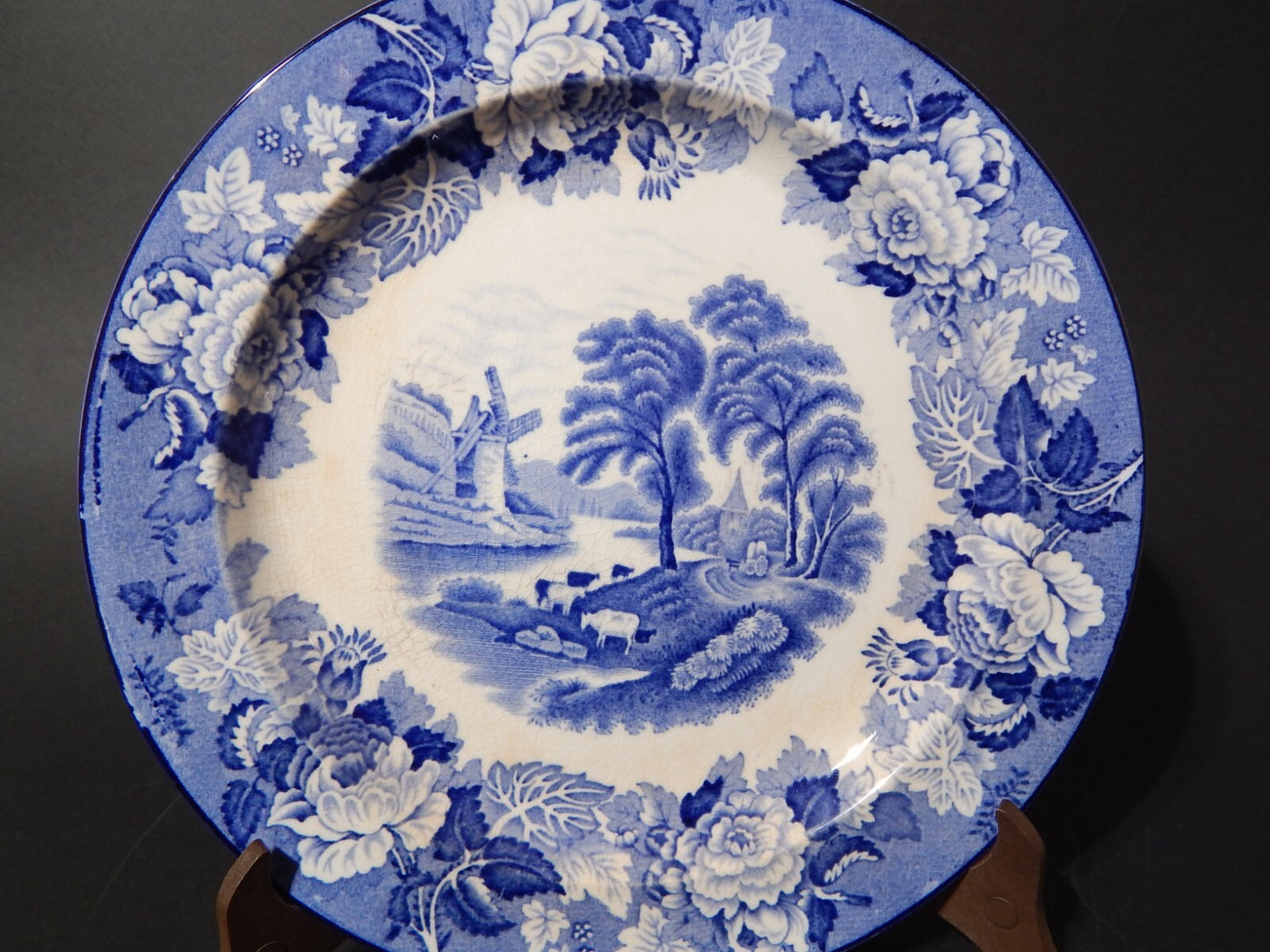 VINTAGE ENOCH WOOD'S ENGLISH SCENERY WOOD&SONS PIATTO SEMI PORCELLANA #665