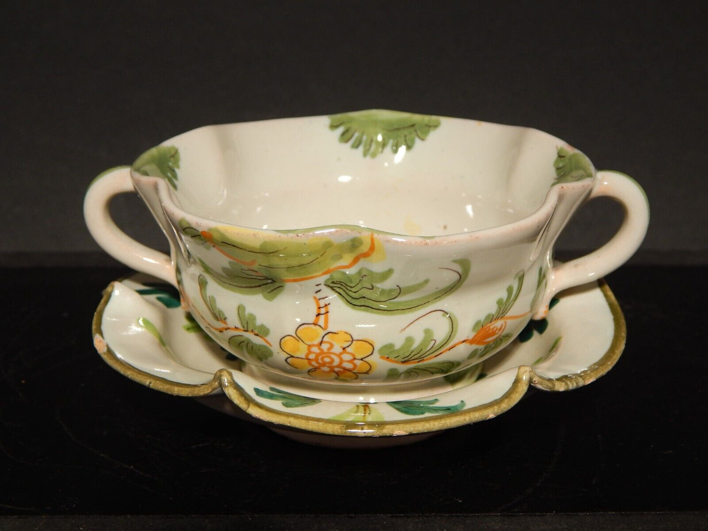 ANTICA RARA ZUCCHERIERA CIOTOLA IN MAIOLICA CERAMICA CANTAGALLI FIRENZE ITALY