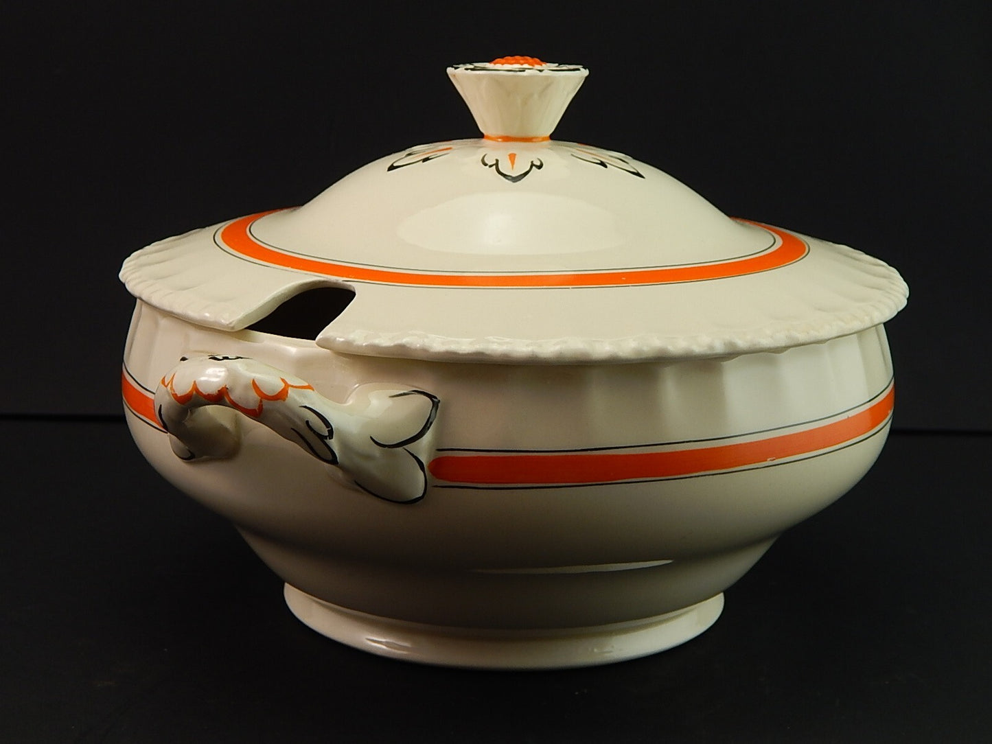 VINTAGE ZUPPIERA CENTROTAVOLA INGLESE GRINDLEY ENGLAND CREAMPETAL