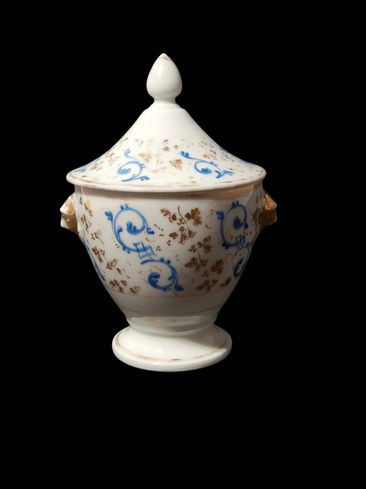 ANTICA PREZIOSA POTICHE URNA IMPERO VECCHIO PARIGI PORCELLANA PRIMO 800