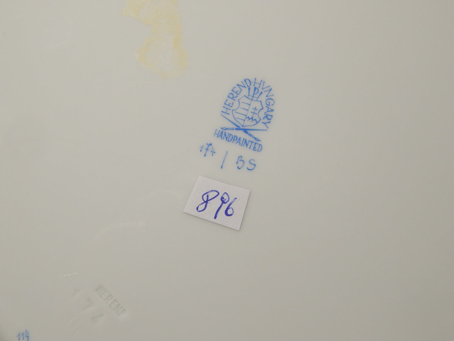 PREZIOSO HEREND VASSOIO CON MANICI PORCELLANA BOUQUET DE FLEURS