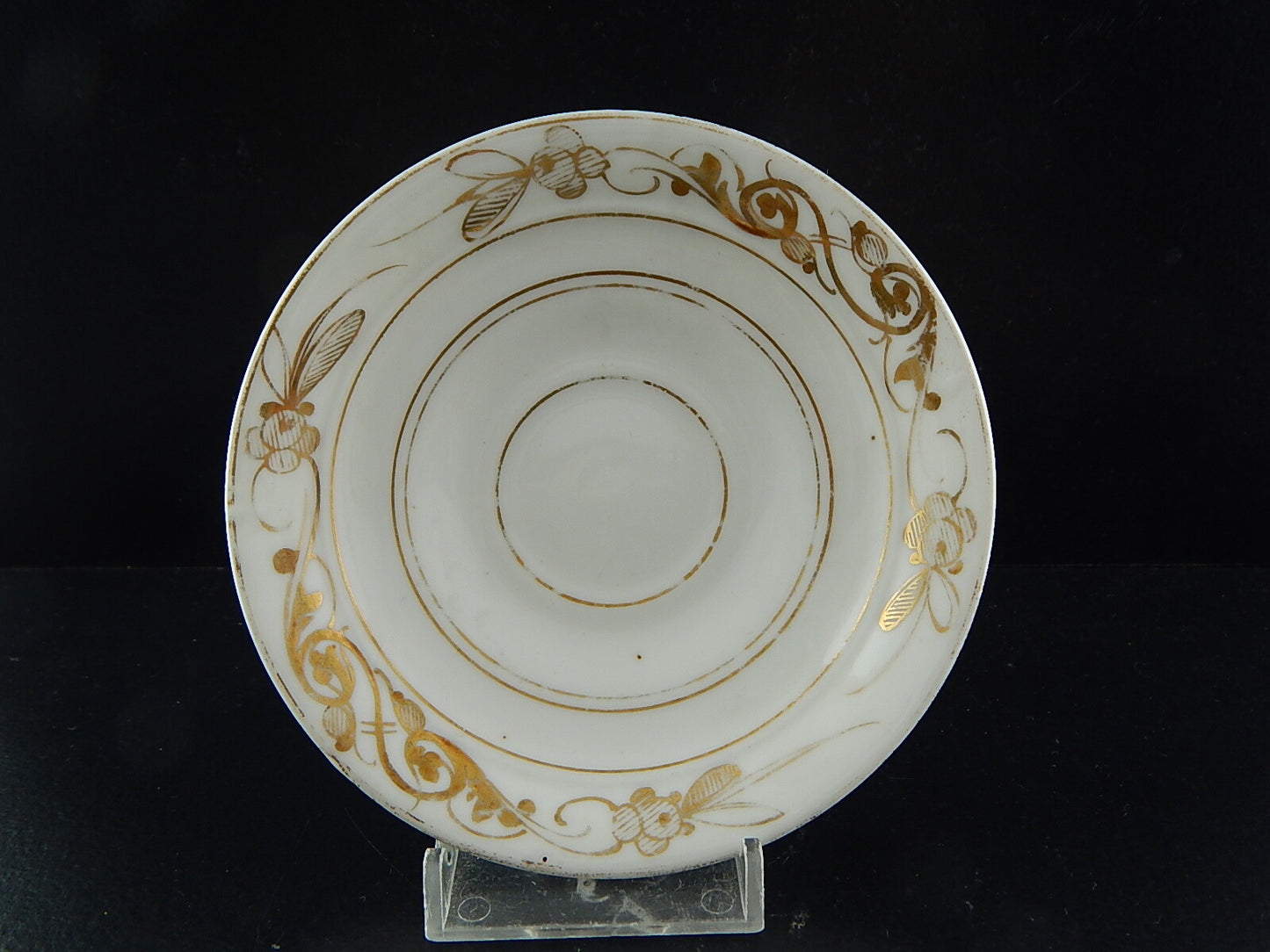 ANTICA PREZIOSA RARA TAZZA IMPERO PORCELLANA BIANCA ORO PARIGI INIZIO 1800 #9