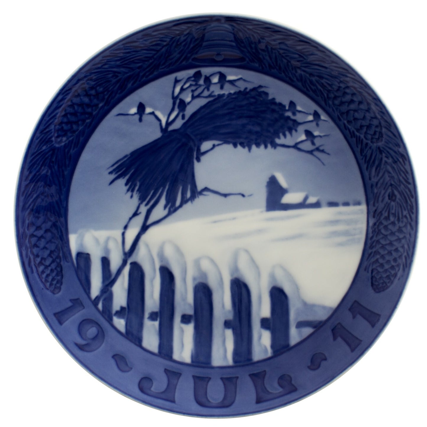 PIATTO DI NATALE ROYAL COPENHAGEN DAL 1909 AL 1959 PORCELLANA ORIGINALE PERFETTO