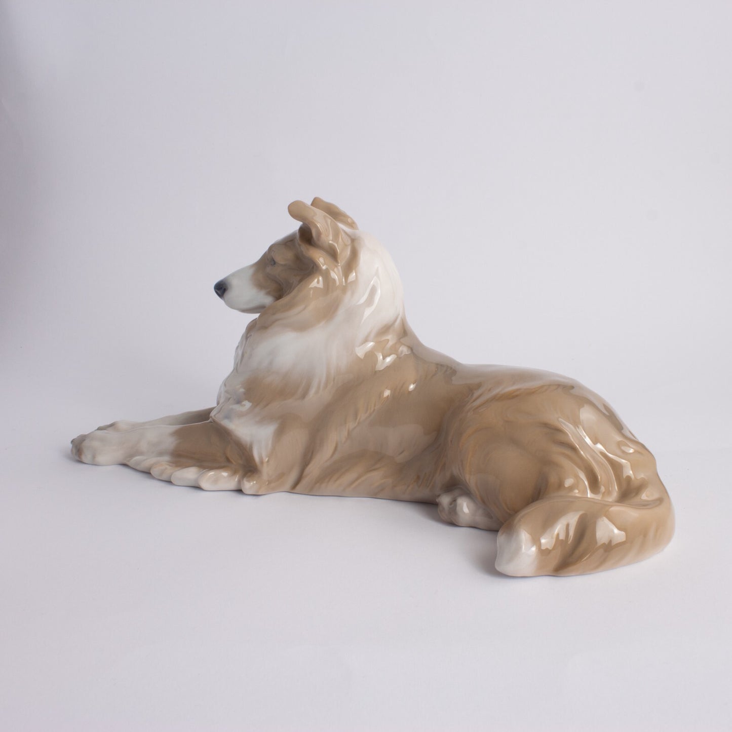 STATUINA GRANDE PORCELLANA ROYAL COPENHAGEN "Collie" 1701 ORIGINALE HANDMADE