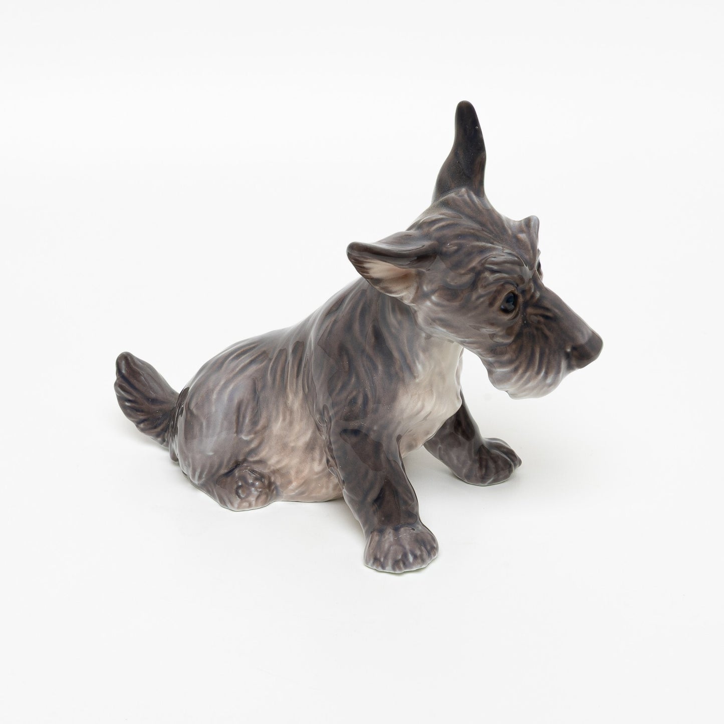 RARA STATUINA PORCELLANA DAHL JENSEN COPENHAGEN "Scottish Terrier" 1078 15x19x10