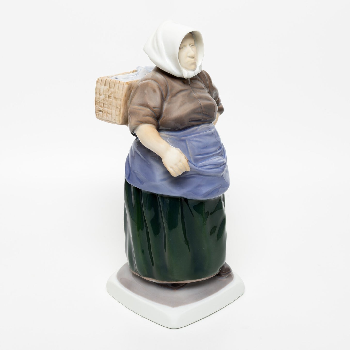 STATUINA PORCELLANA ROYAL COPENHAGEN BING&GRONDAHL "Moglie del Pescatore" 28x12