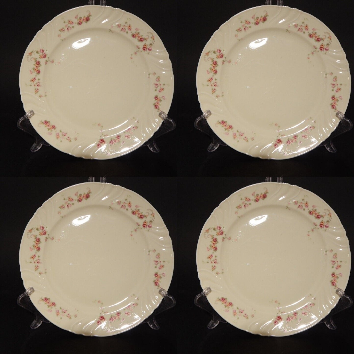 ANTICO SET 4 PIATTI PIANI PREZIOSA PORCELLANA ROSENTHAL THOMAS IVORY BAVARIA