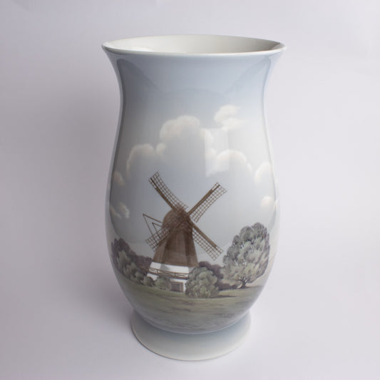 VASO GRANDE PORCELLANA ROYAL COPENHAGEN BING&GRONDAHL "Mulino Campagna" 715-5440
