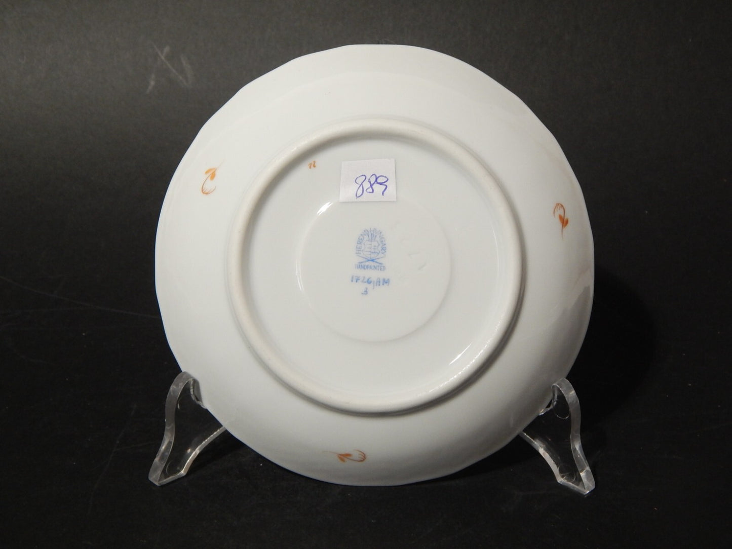 PREZIOSA PORCELLANA HEREND TAZZA TE' APPONYI CHINESE BOUQUET RUGGINE 1726