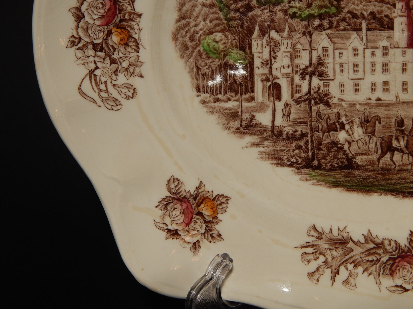 ANTICO VASSOIO PORCELLANA JOHNSON BROS ROYAL HOMES OF BRITAIN BALMORAL CASTLE