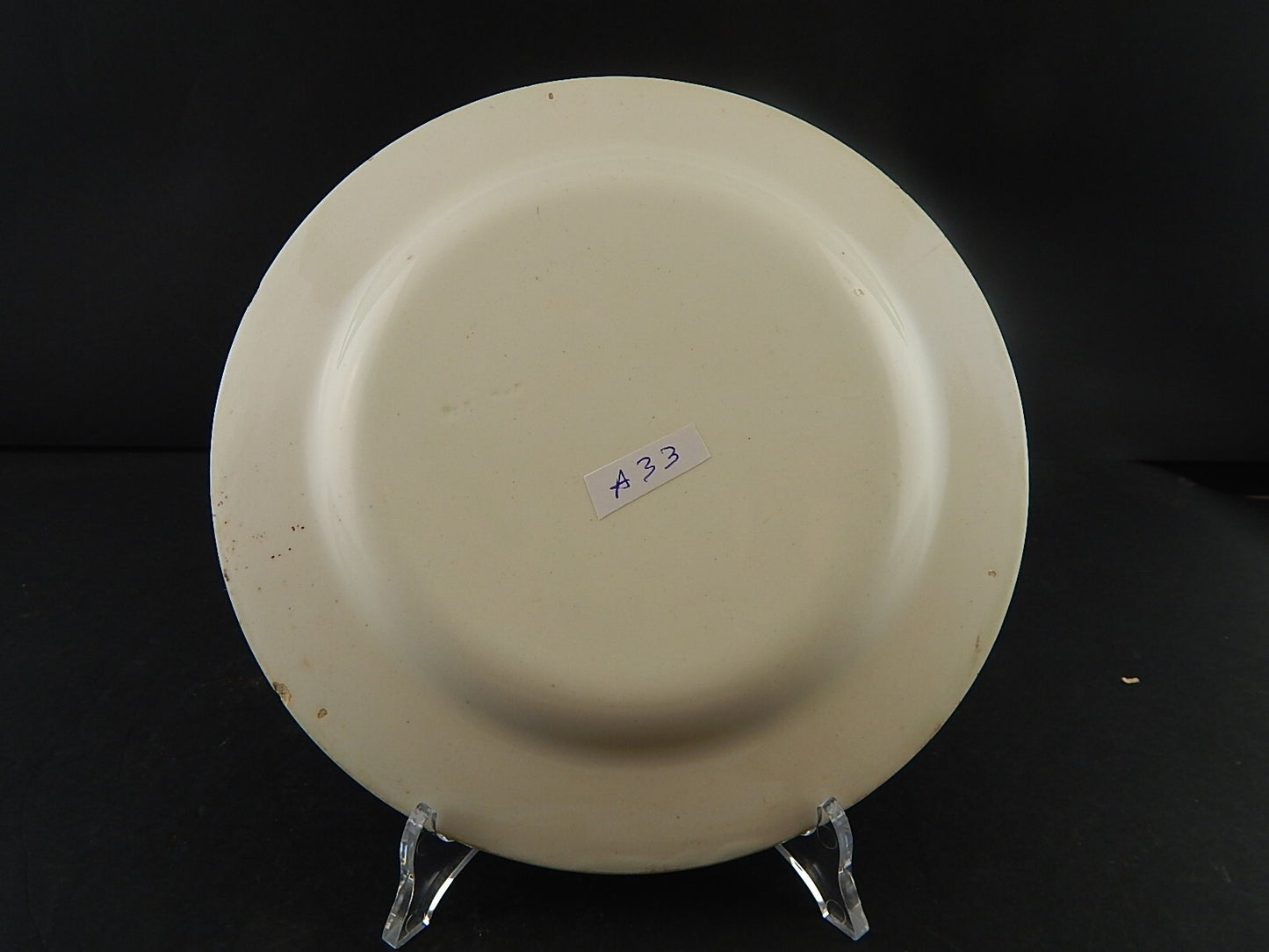 ANTICO PIATTO SEMI PORCELLANA RICHARD MILANO DECORO FERRARA META' 800 #A33