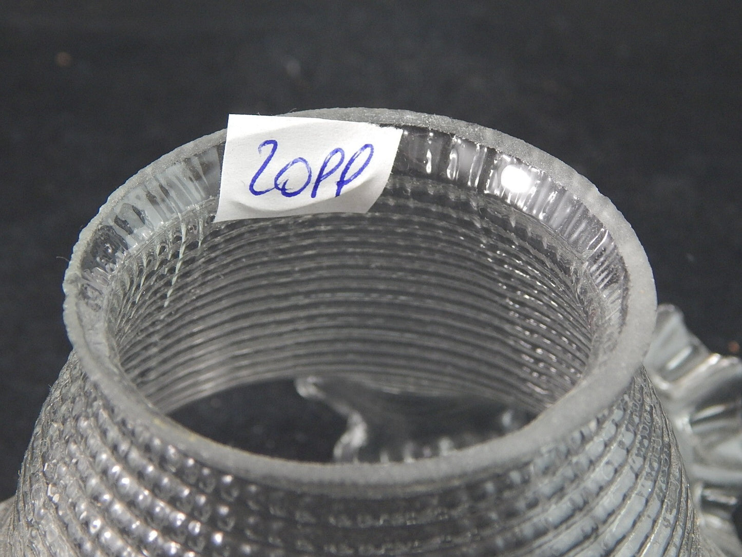 ANTICO EPOCA LIBERTY VETRO SOFFIATO TULIP PARALUME PER APPLIQUE O LAMPADA #2099