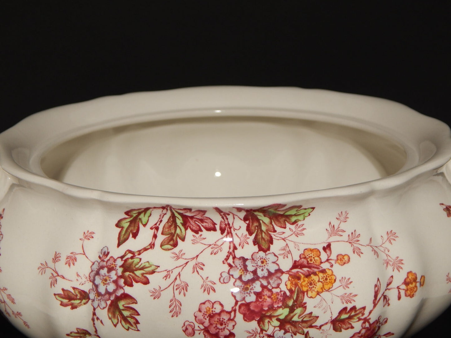 ANTICA GRANDE ZUPPIERA CENTROTAVOLA BOOTHS WASHINGTON SEMI-PORCELLANA INGLESE