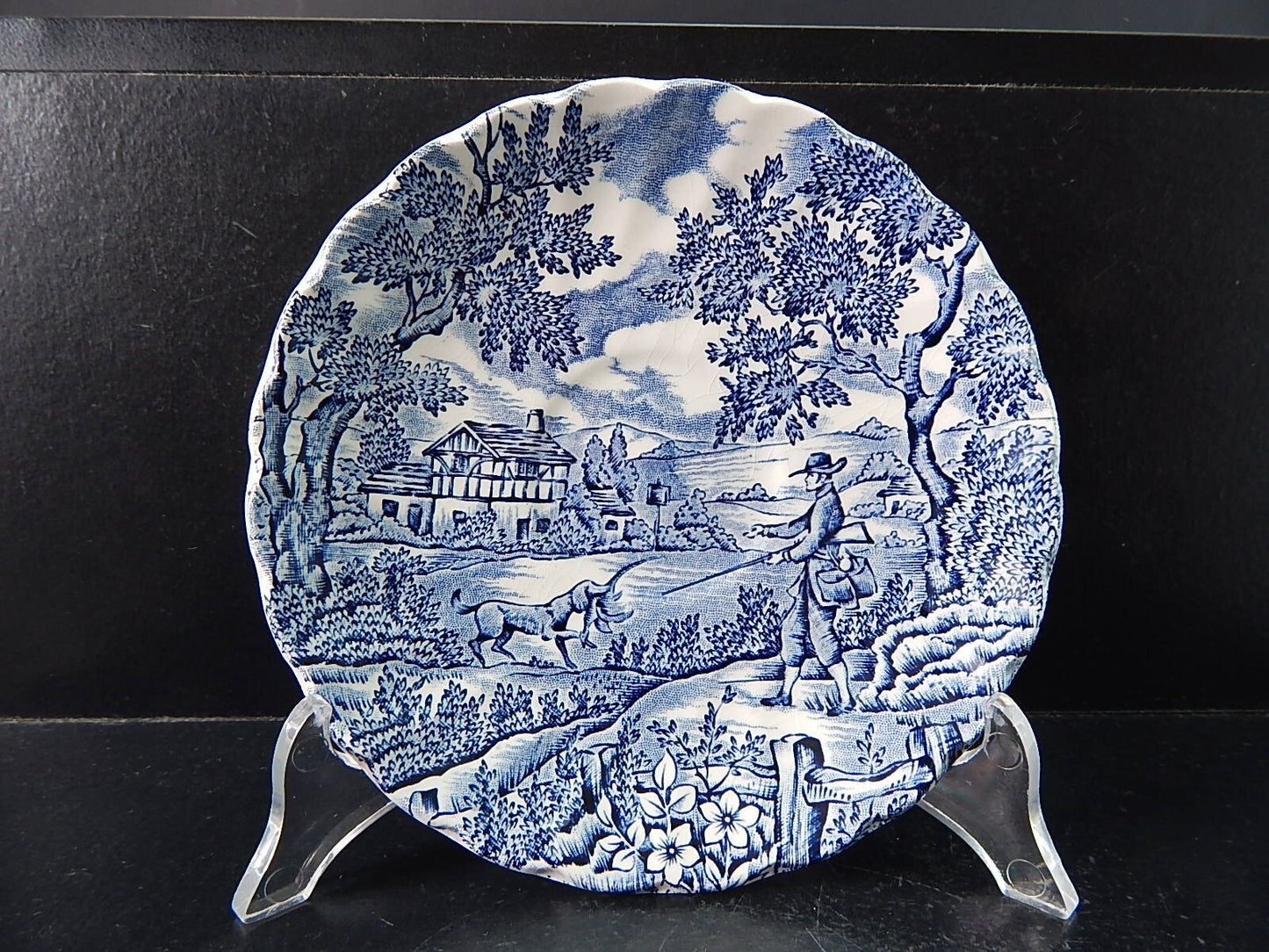 VINTAGE CERAMICA TAZZA TE' THE HUNTER MYOTT POTTERY ENGLAND IL CACCIATORE #2119