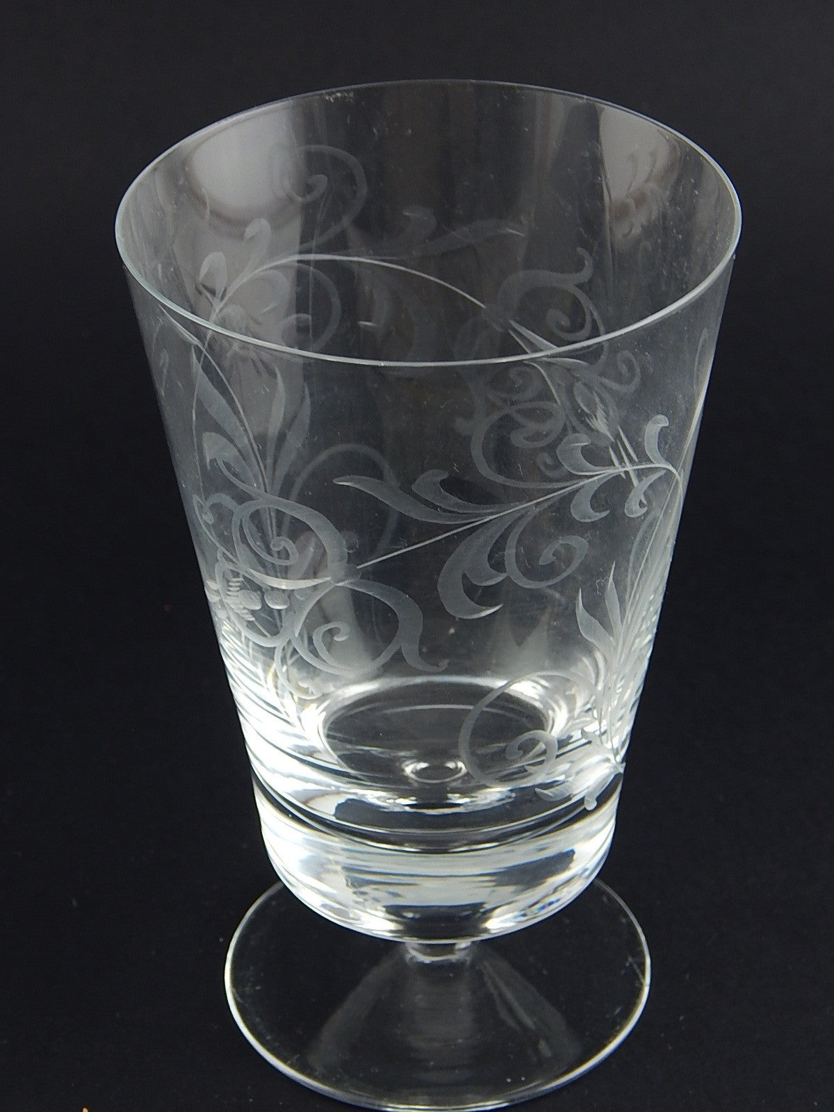 ANTICO ART NOUVEAU LIBERTY GRANDE CALICE VASO CRISTALLO INCISO MANO COLLEZIONE