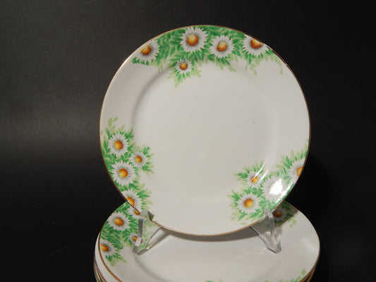ANTICO SET 6 PIATTI DOLCE PORCELLANA INGLESE PRIMO 900 DAISY MARGHERITE