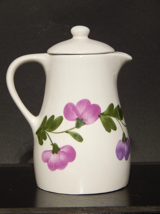 VINTAGE RARA CAFFETTIERA TEIERA DECORATA A MANO CERAMICA RICHARD GINORI MONDOVÌ