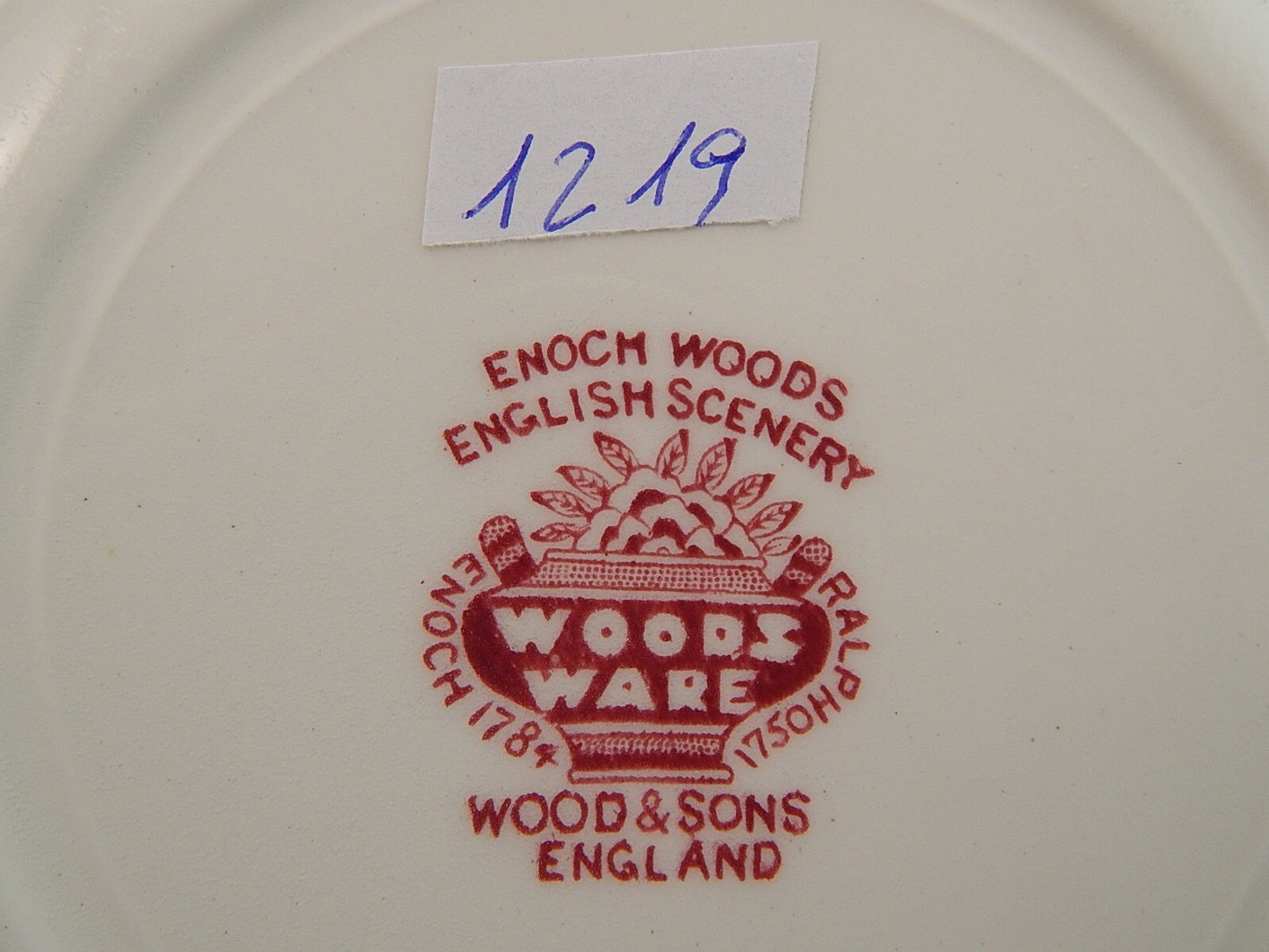 VINTAGE CERAMICA ENOCH WOOD'S ENGLISH SCENERY PIATTO DOCE CM 17