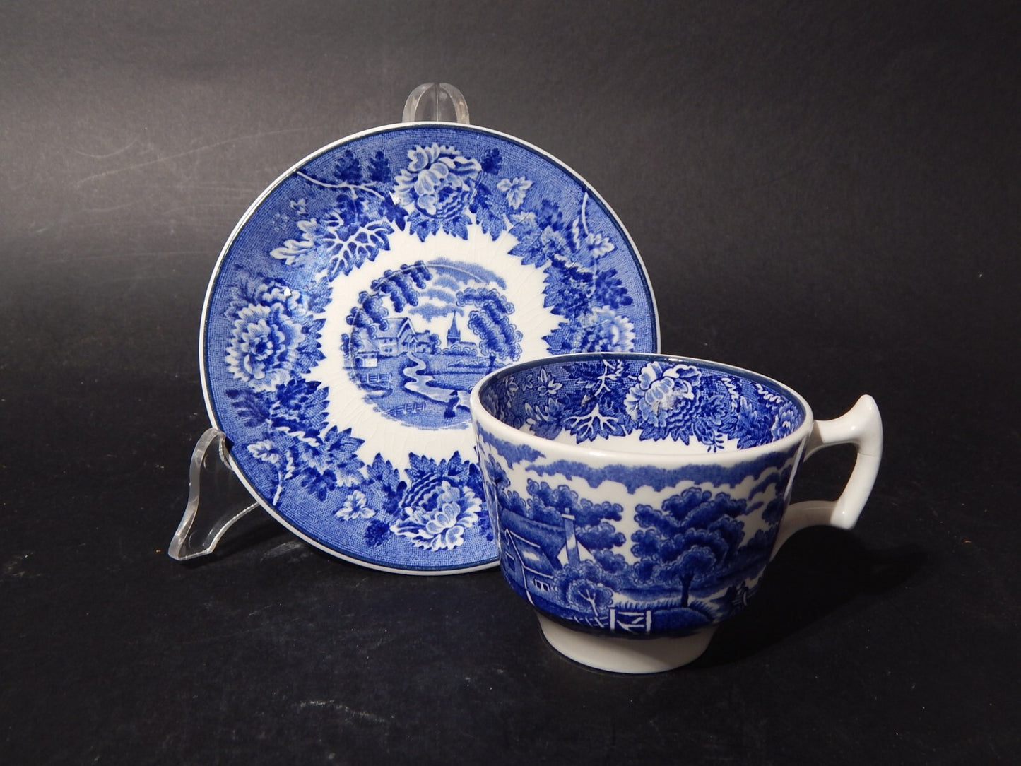 ANTICA TAZZA CERAMICA POTTERY ENOCH WOOD&SONS DECORO ENGLISH SCENERY X568