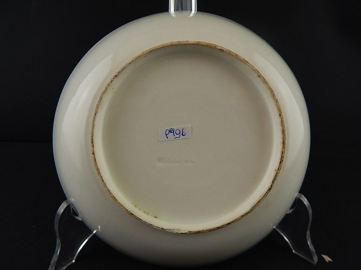 ANTICA CIOTOLA SEMI PORCELLANA RICHARD MILANO DECORO FERRARA META' 800 #9996