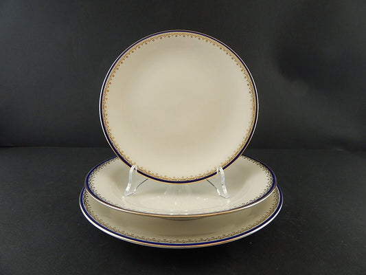 ANTICO SERVIZIO PIATTI STILE IMPERO PORCELLANA DECORO BLU E ORO BAVARIA SCHALLER