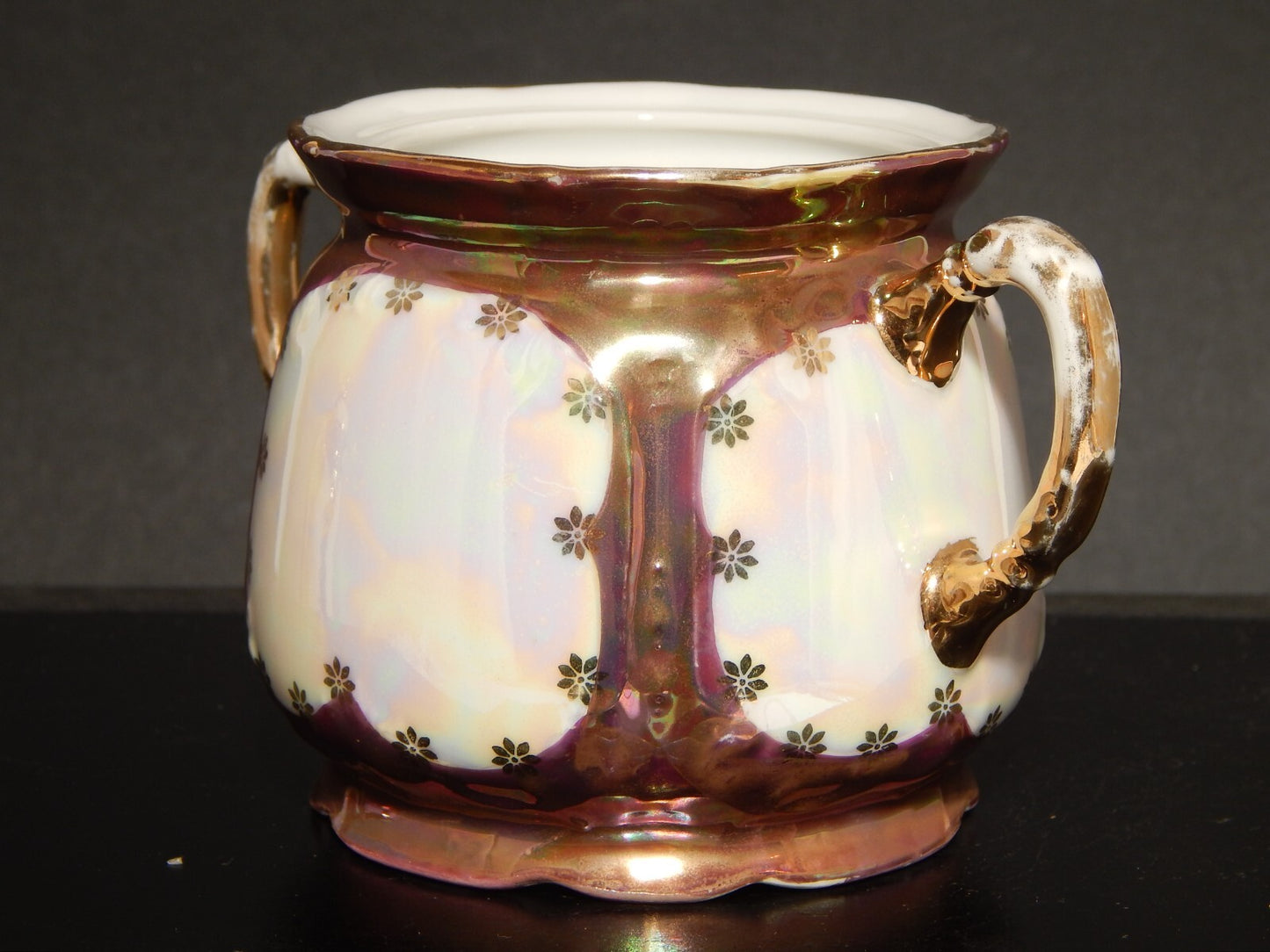 ANTICA LIBERTY PREZIOSA ZUCCHERIERA PORCELLANA GINORI 1896-1910 DECORO A LUSTRO