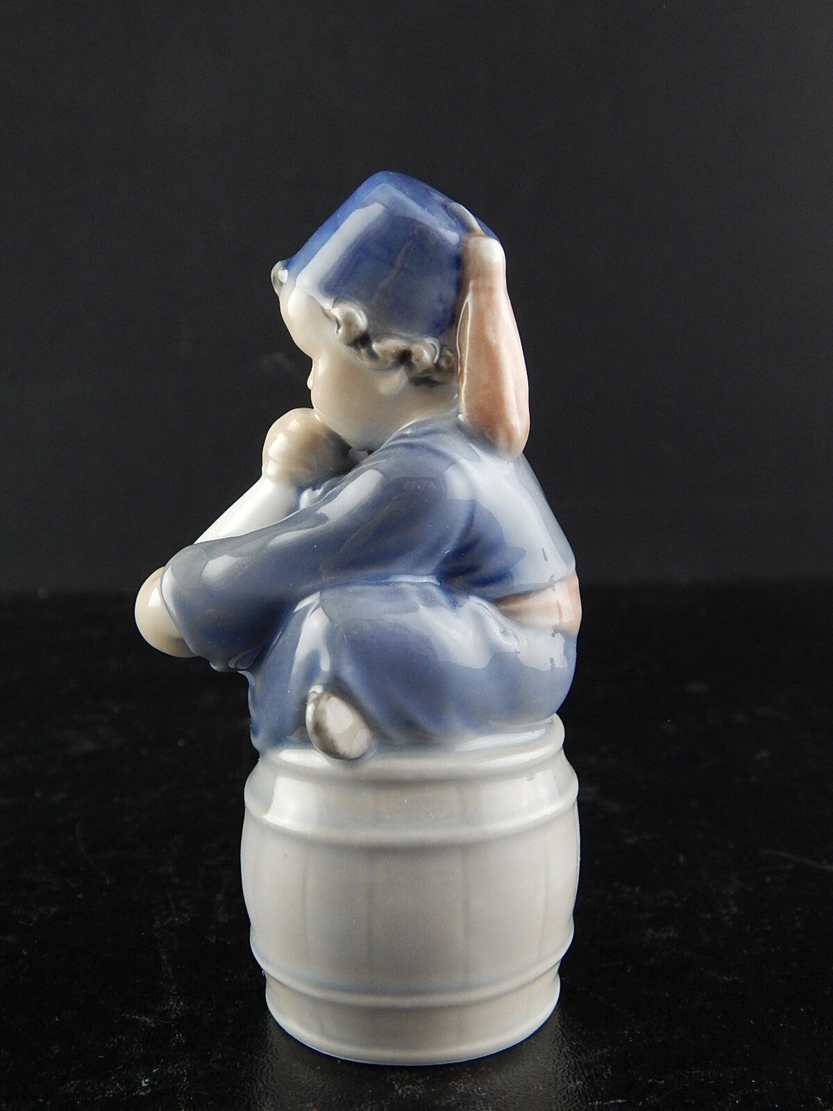 STATUINA PORCELLANA ROYAL COPENHAGEN RAGAZZO CON CORNO ORIGINALE BOY WITH HORN