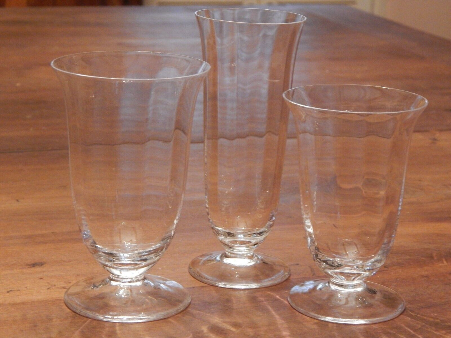 VINTAGE ELEGANTE SERVIZIO 18 BICCHIERI CALICI CRISTALLO MADE IN ITALY ANNI '60