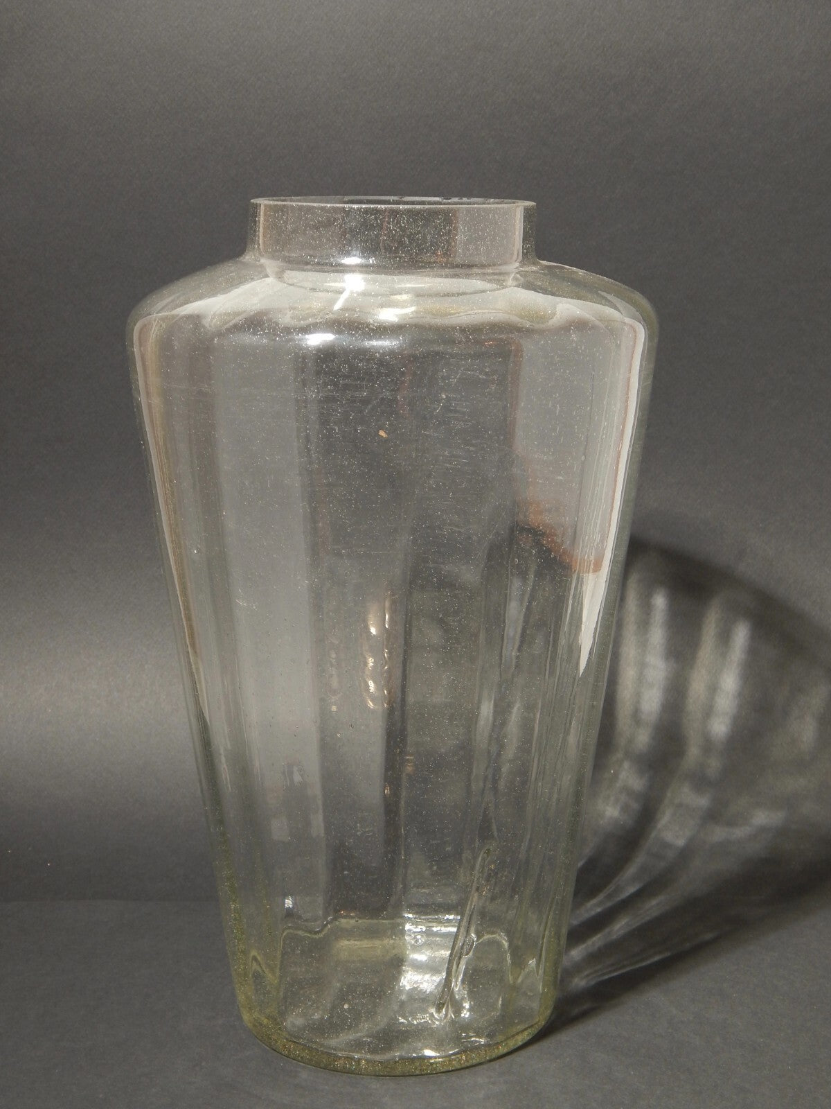 ANTICO VASO E COPERCHIO ALBARELLO VETRO SOFFIATO ALTARE PASTICCERIA O DROGHERIA