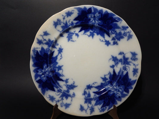 ANTICO VASSOIO PIATTO PORTATA SARREGUEMINES U&C BRYONIA CERAMICA BLUE FLOW 1800