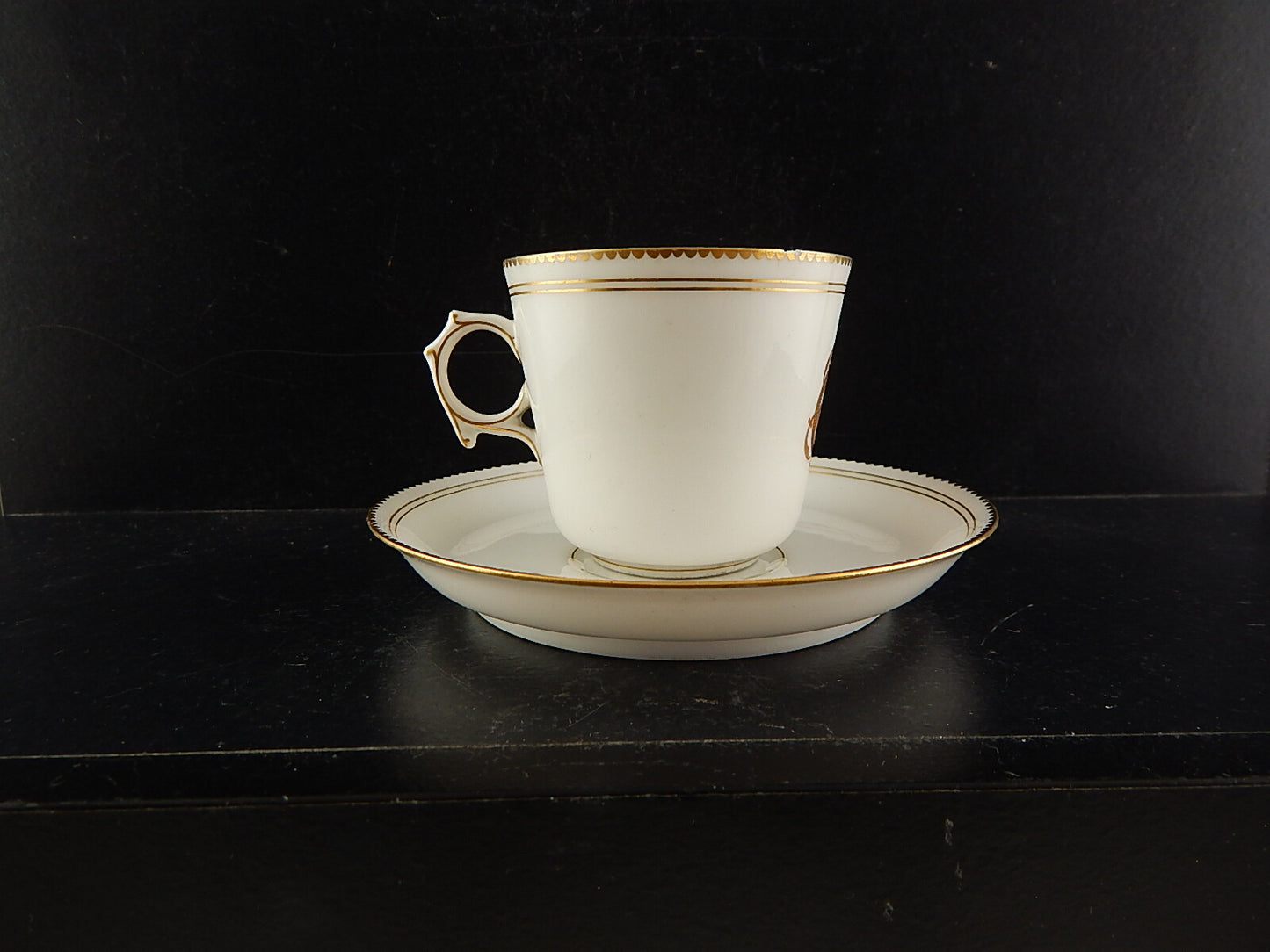 ANTICA PORCELLANA TAZZA ALFRED HACHE&CO VIERZON PARIS MONOGRAMMA DIFETTO