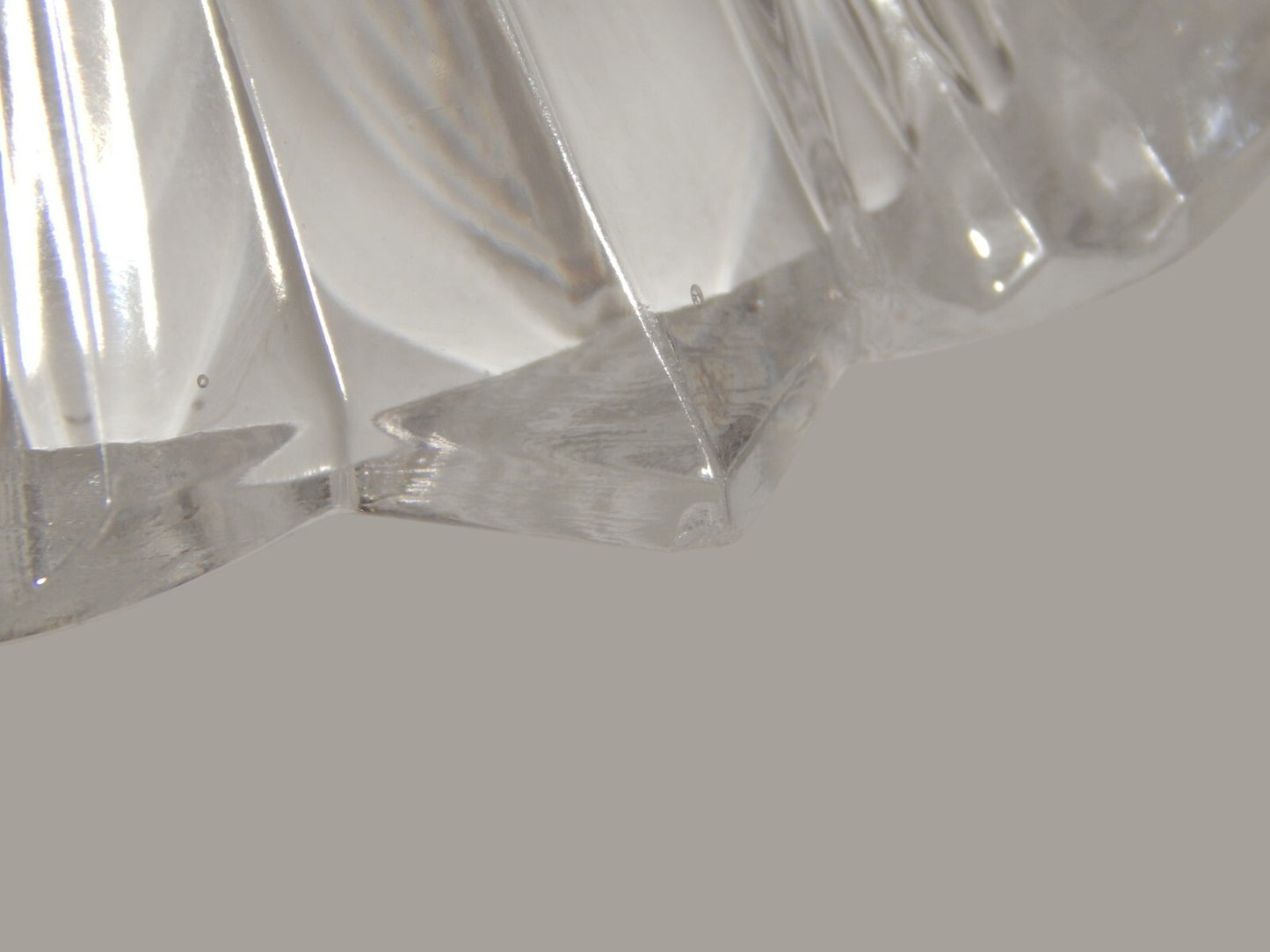 ANTICO ART DECO' PREZIOSO PORTA CANDELA CANDELIERE CRISTALLO MOLATO A 2 BRACCI