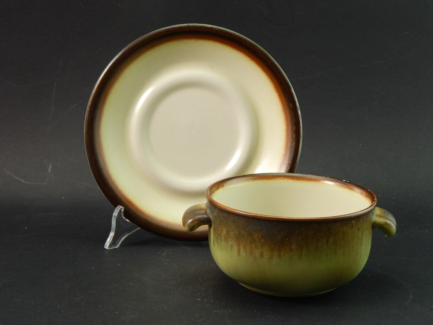 VINTAGE PORCELLANA MANCIOLI COLLEZIONE TUSCIA TAZZA DA BRODO #1898