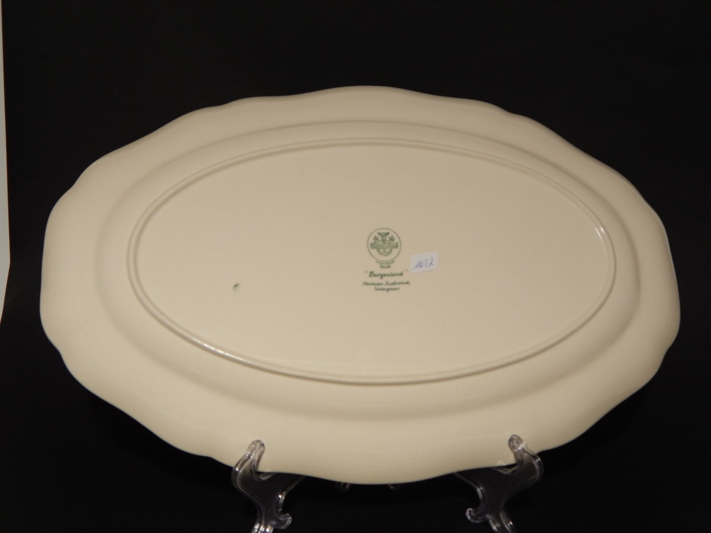 VINTAGE GRANDE VASSOIO OVALE PORCELLANA VILLEROY&BOCH METTLACH SAAR BURGENLAND