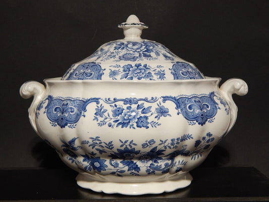 VINTAGE ZUPPIERA CENTROTAVOLA SEMI PORCELLANA RIDGWAY 1792 STAFFORDSHIRE WINDSOR