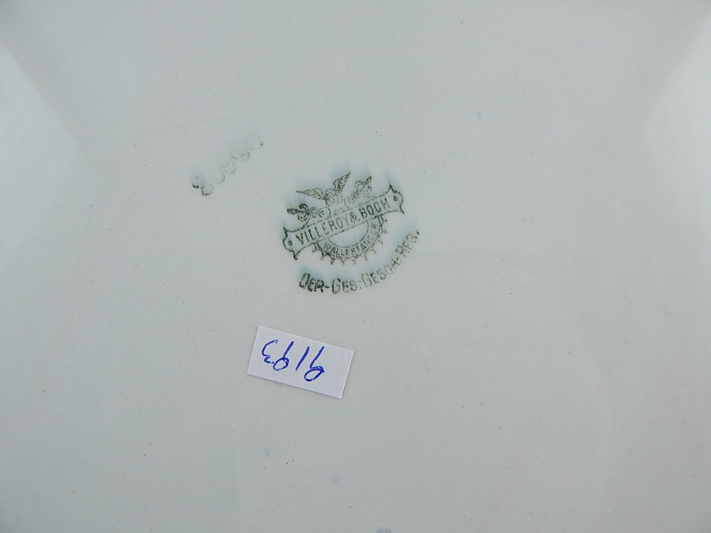 ANTICO PIATTO PARETE DECORATIVO PORCELLANA VILLEROY&BOCH MARINA BIANCO BLU CM 30