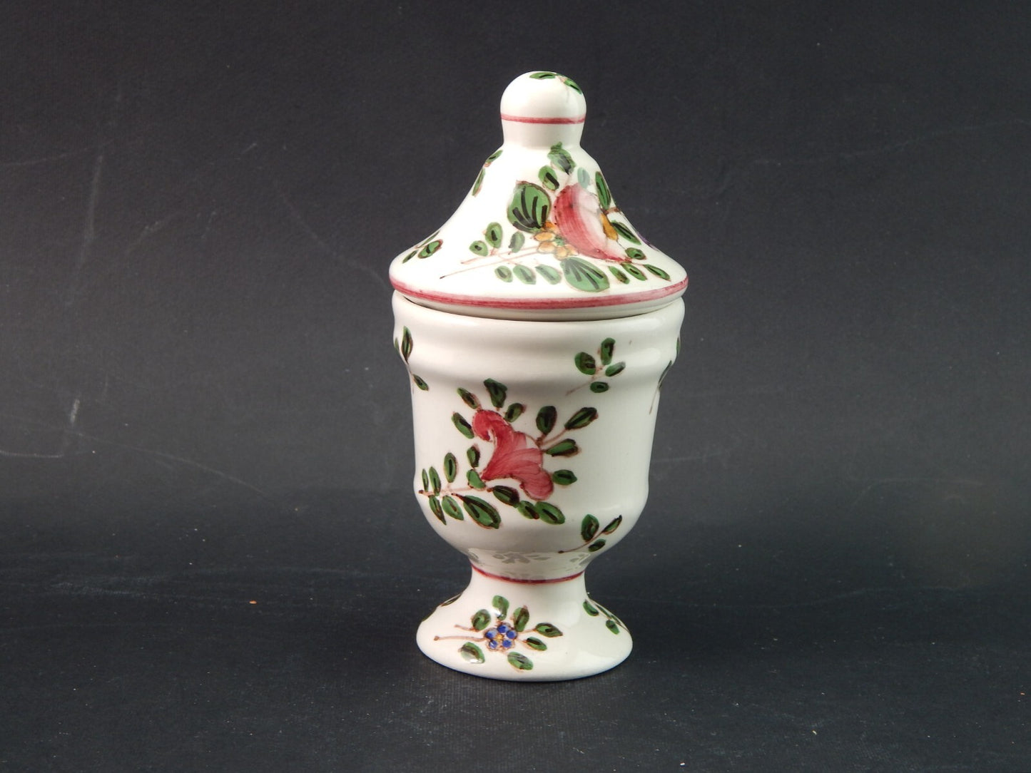 VINTAGE ALBARELLO VASO MAIOLICA CERAMICA PAGANI VECCHIA LODI DIPINTO A MANO