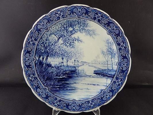 PIATTO COLLEZIONE PORCELLANA CERAMICA 1960 DELFTS ROYAL SPHINX MAASTRICHT 31 CM